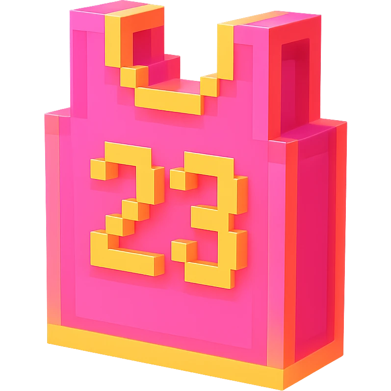светящейся розовая баскетбольная майка с надписью "23", no background emoji