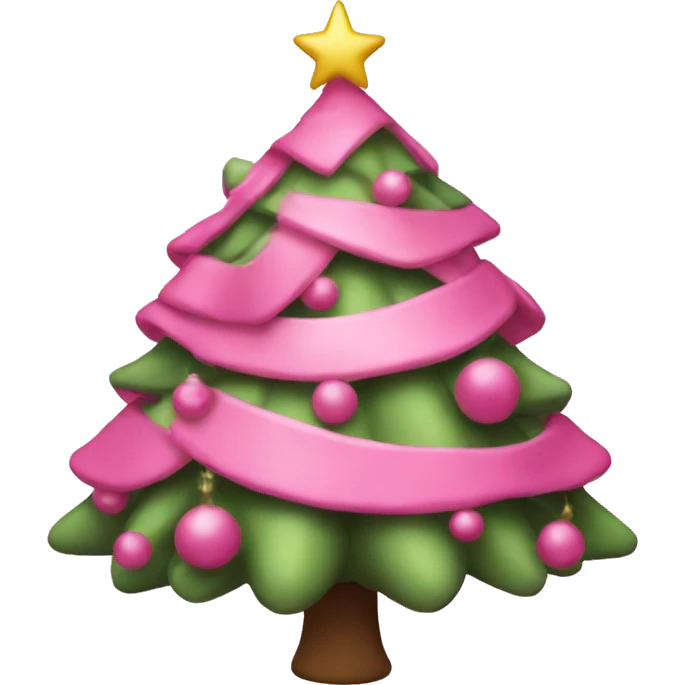 pink christmas tree  emoji
