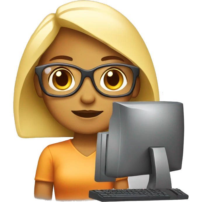 computer programmer Girl with computer emoji