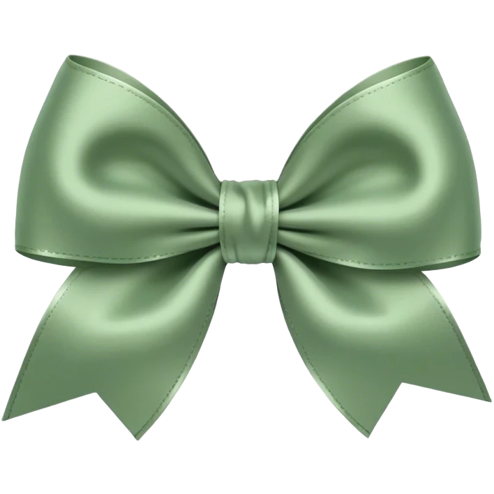 sage green bow emoji