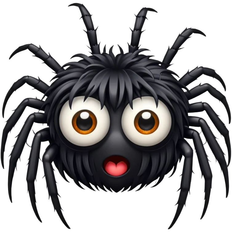 Spider in a wig emoji