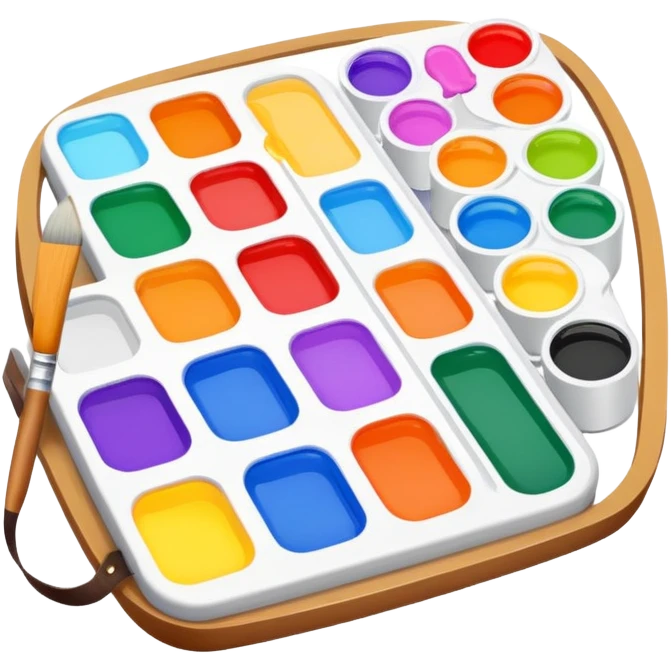cute paint set emoji