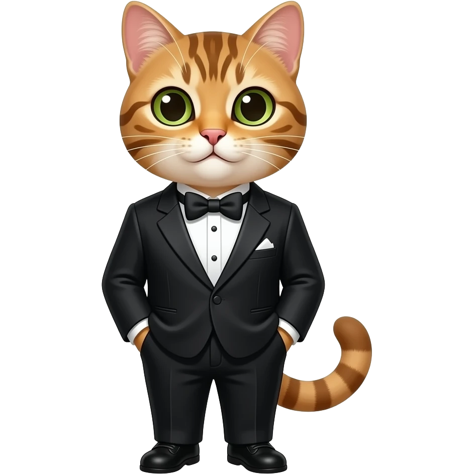Cool Cat in a tuxedo emoji