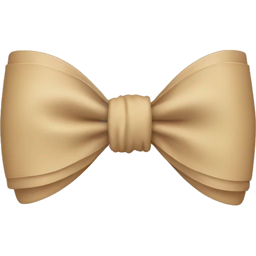 Beige bow emoji