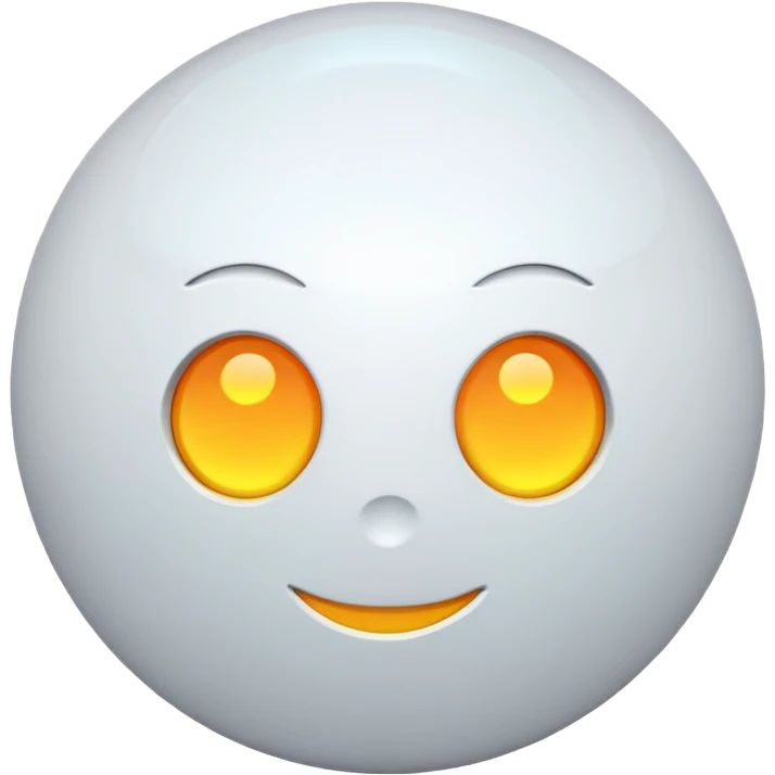 The white orb no face emoji