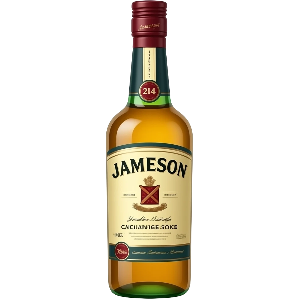An small emoji of an alcohol bottle of Jameson emoji