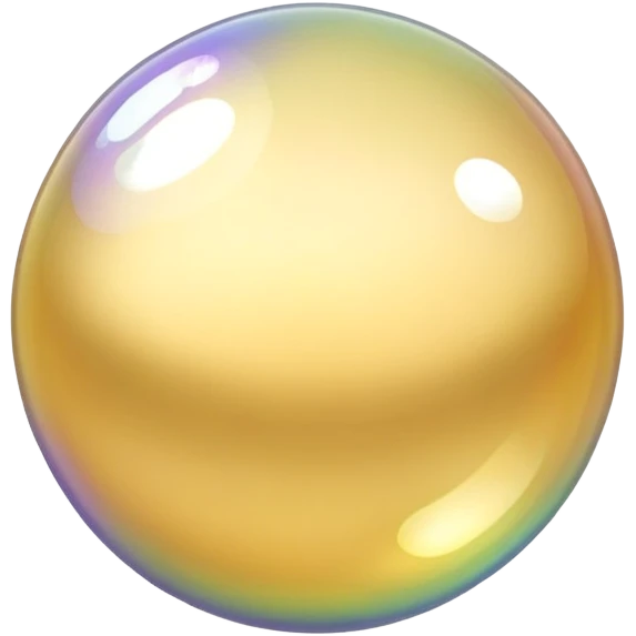 white and gold bubble emoji