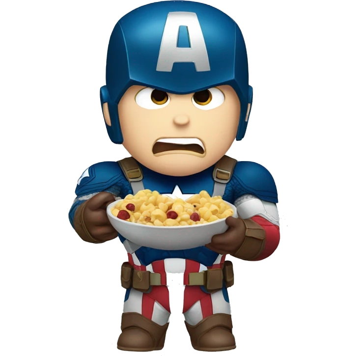 captain america eating emoji