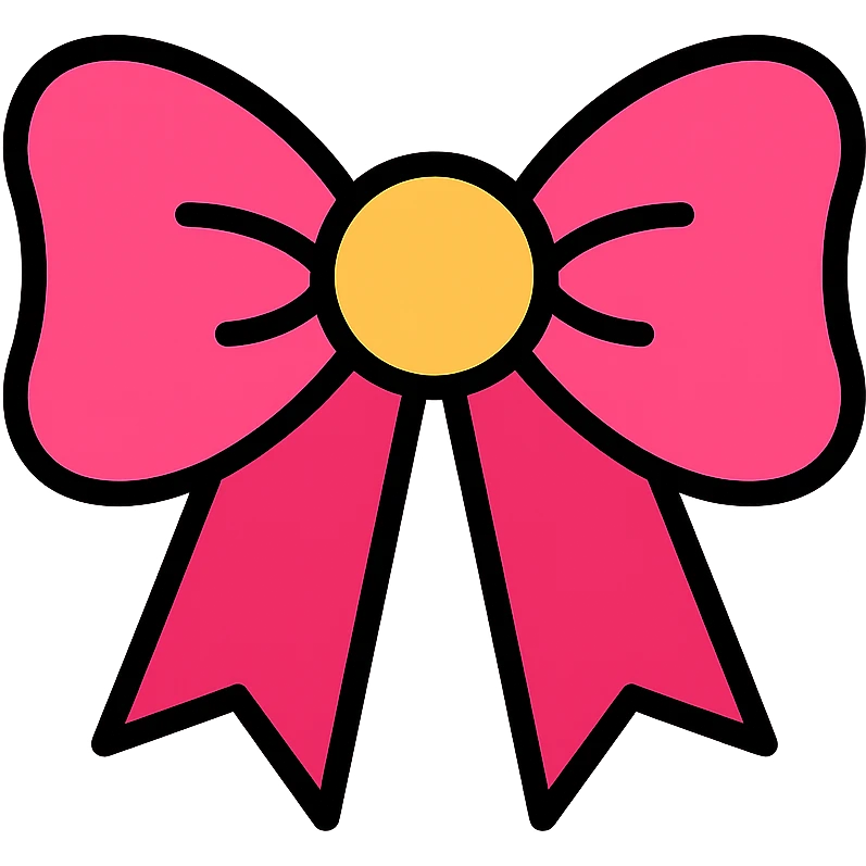 pink gothic bow emoji