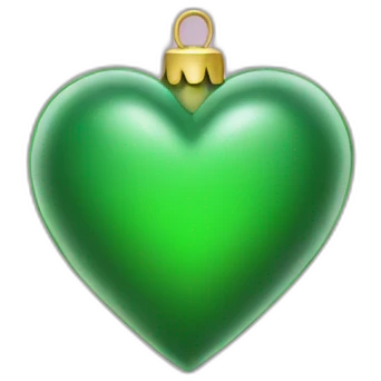 green heart christmas emoji