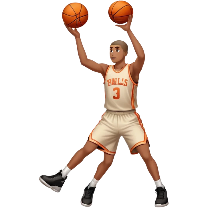 Guy shooting 3 point basketball emoji