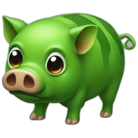 green poisonous pig emoji