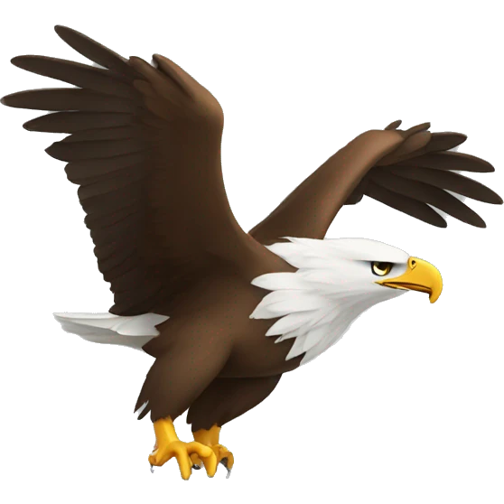 2 hand crossing making an eagle  emoji