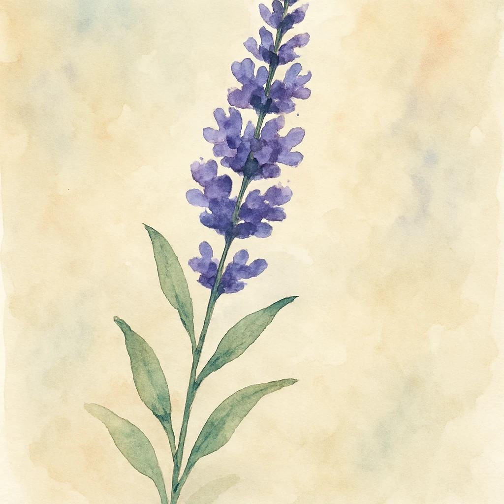 watercolor painting of a lavender flower emoji