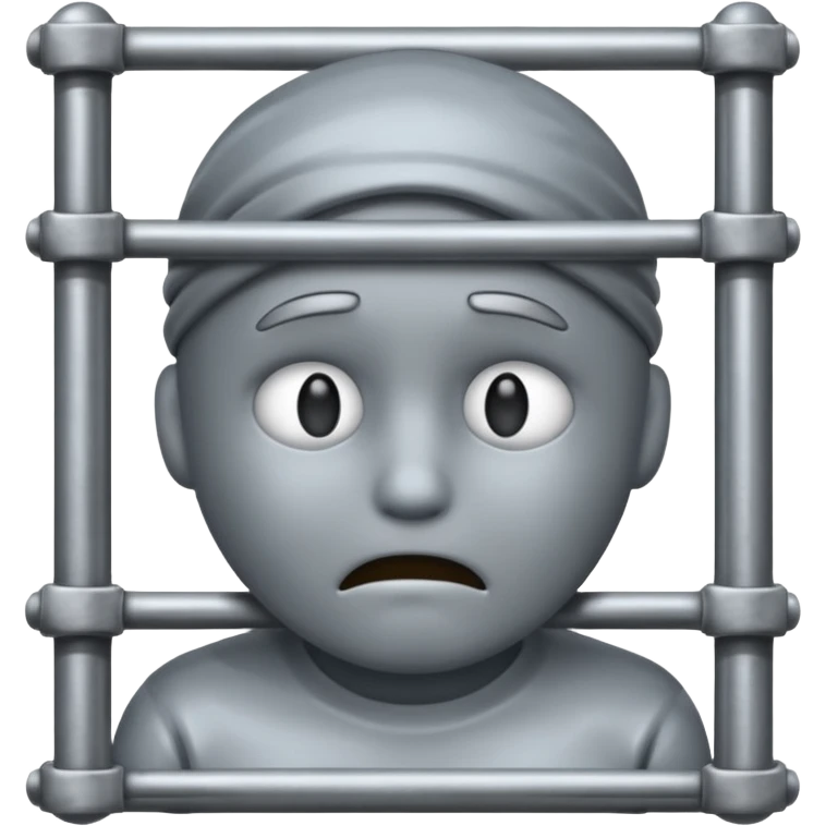 trauriges Emoji im Gefängnis emoji