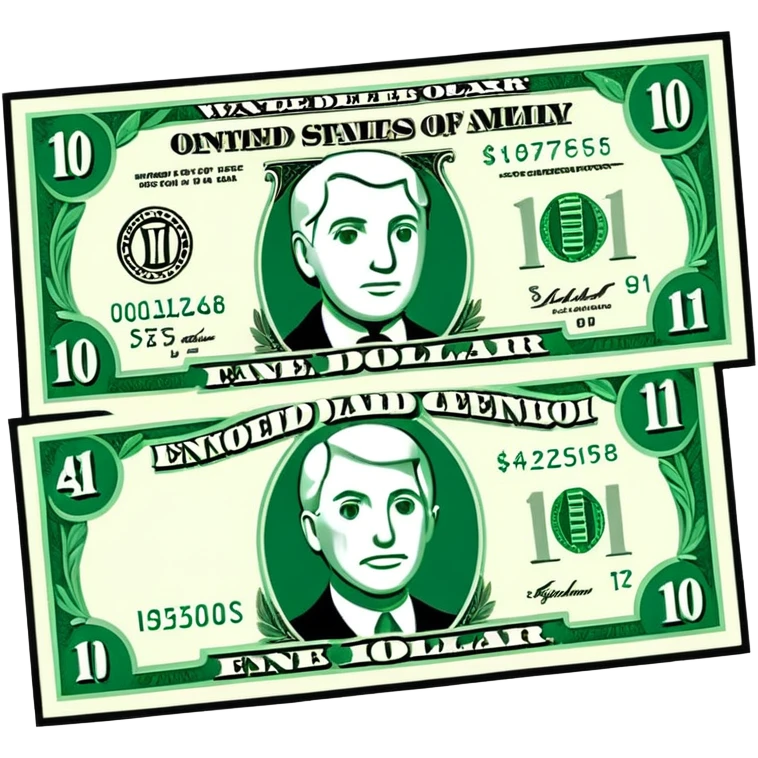 14 dollar bill flat emoji