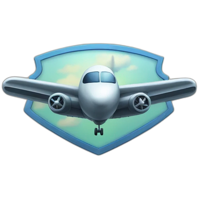 shield with airplane inside emoji