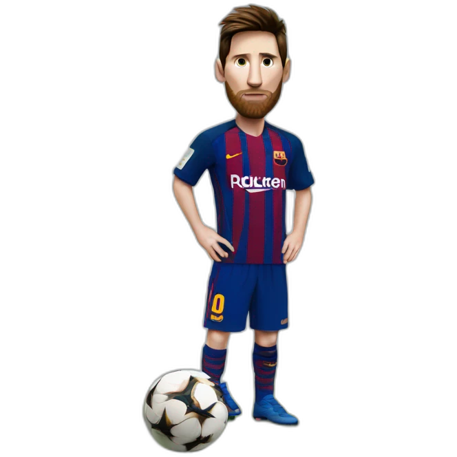 Messi with a ball emoji