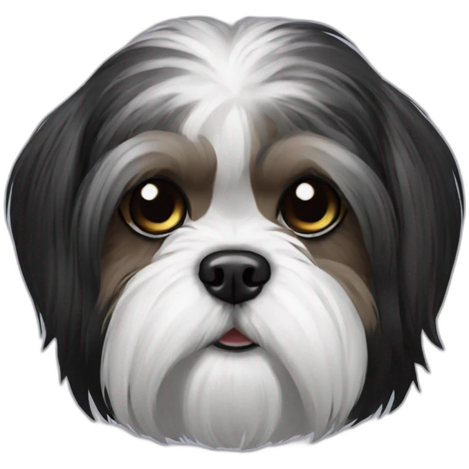 Schwarzer Shih Tzu emoji