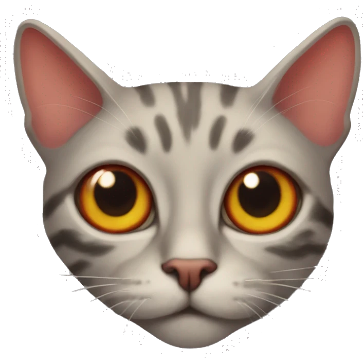 red bug-eyed cat emoji
