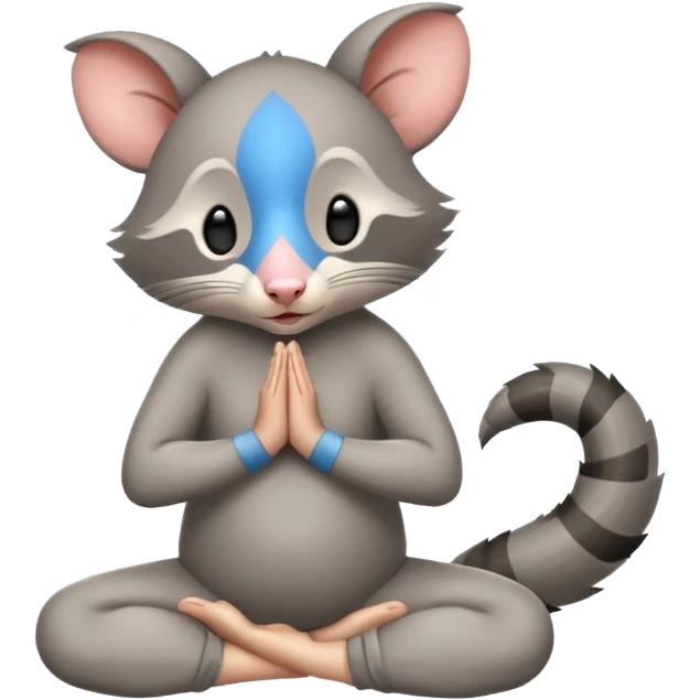 Possum doing yoga  emoji