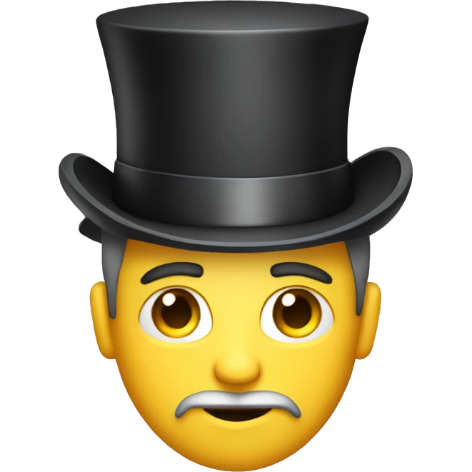 tech support male with head set and facial hair with top hat emoji