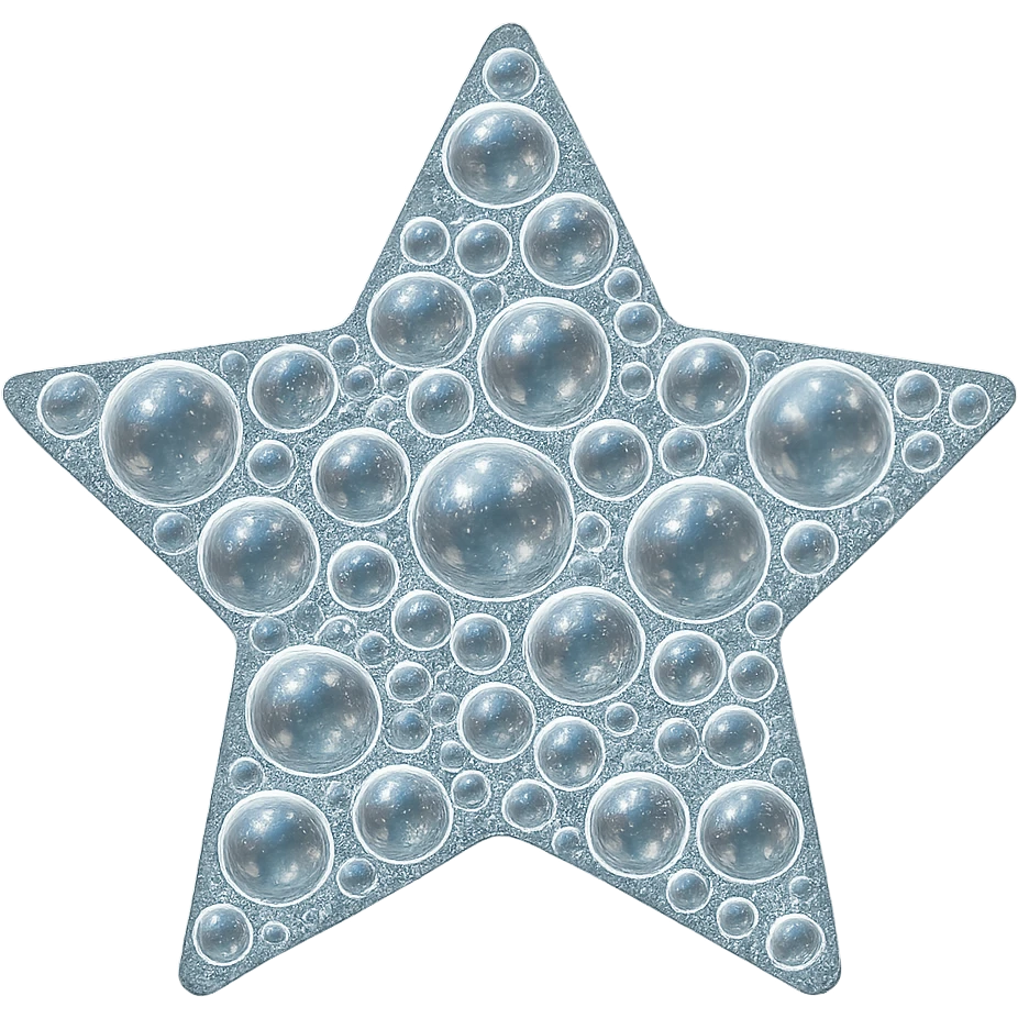 star with a bubble texture emoji