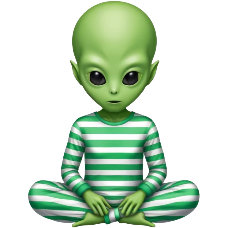 alien with striped pyjamas emoji