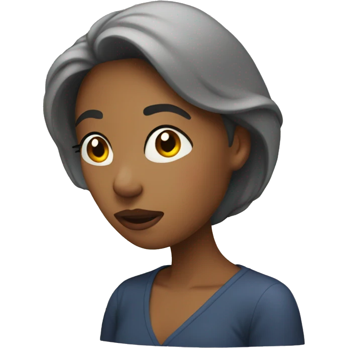 woman looking at a will emoji