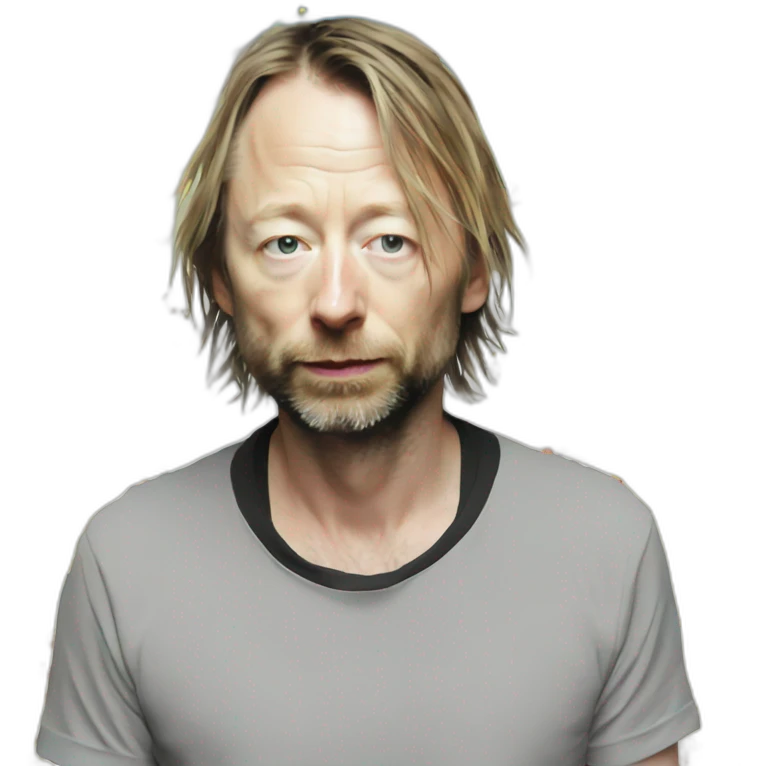 Thom Yorke in rainbows emoji