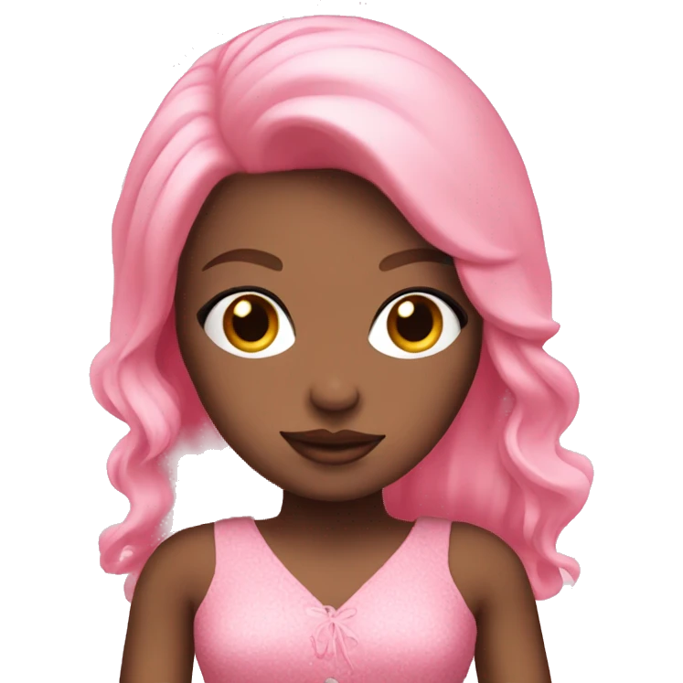 pink dressed doll emoji