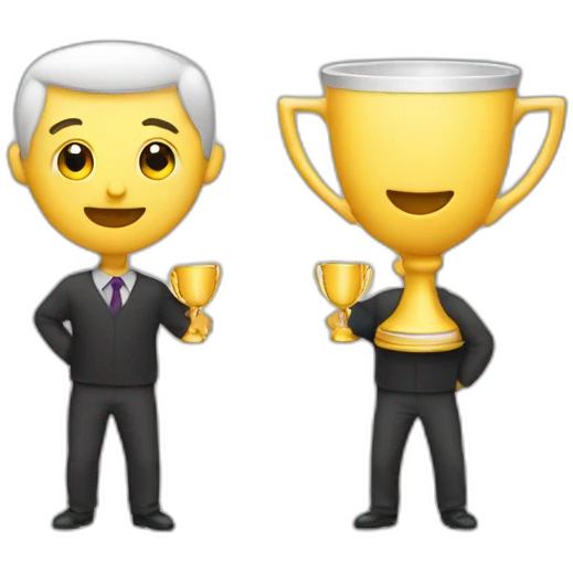 couple holding prize cup emoji