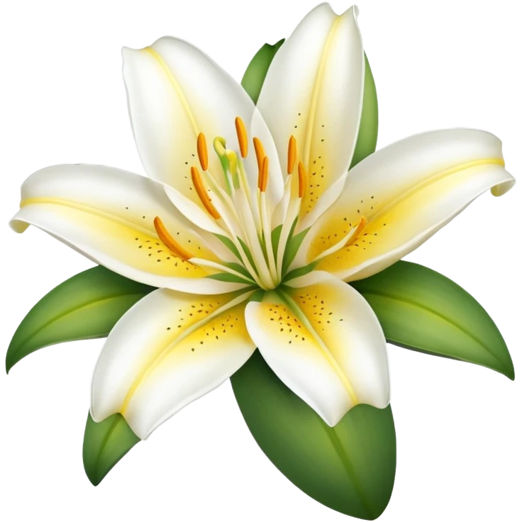 lily flower with yellow center emoji