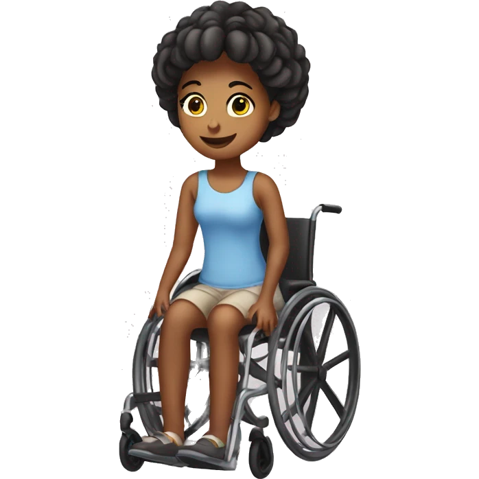 Girl study in wheelchair emoji