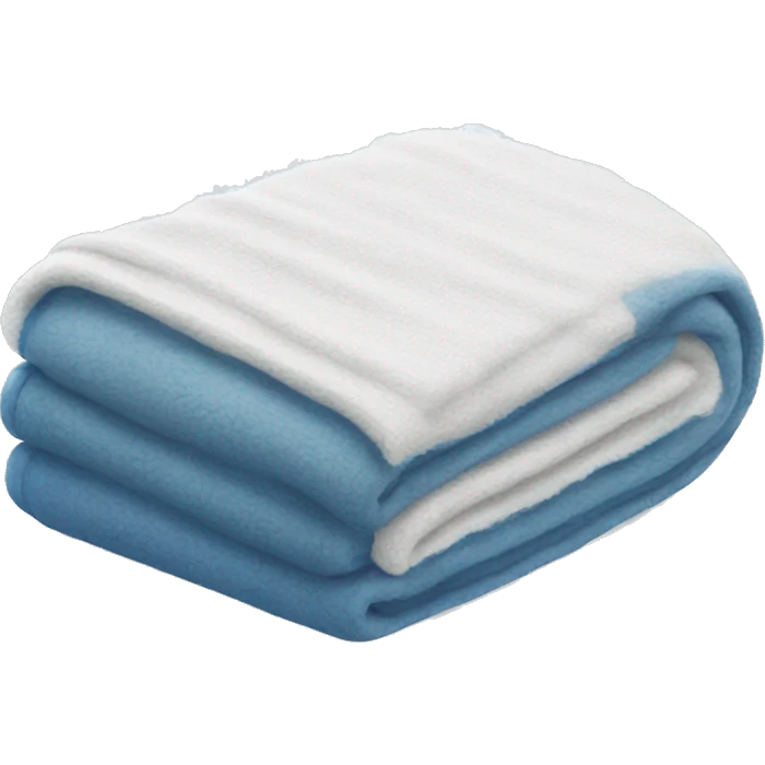 Cozy white and blue blanket  emoji