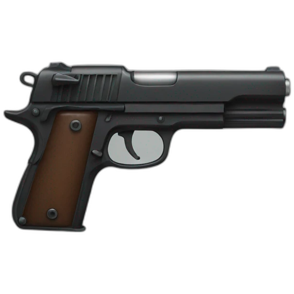 Black pistol  emoji