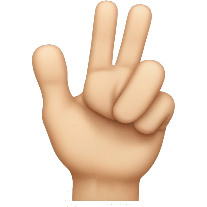 index middle and thumb finger up but other 2 down  emoji