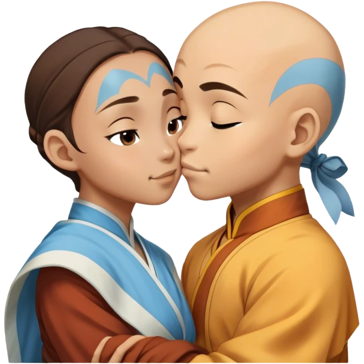 Aang and katara kiss emoji
