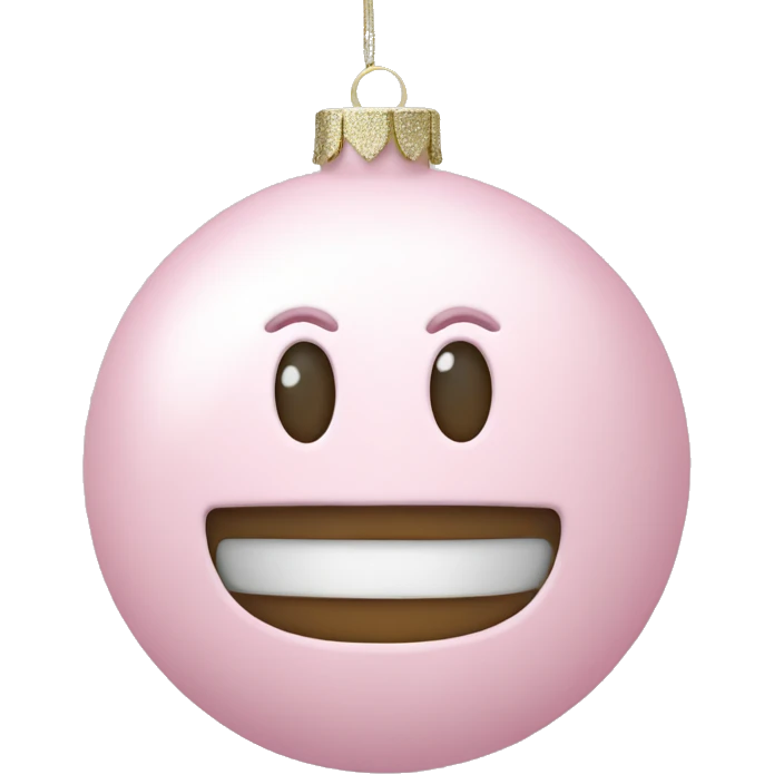 pastel pink christmas ornament  emoji