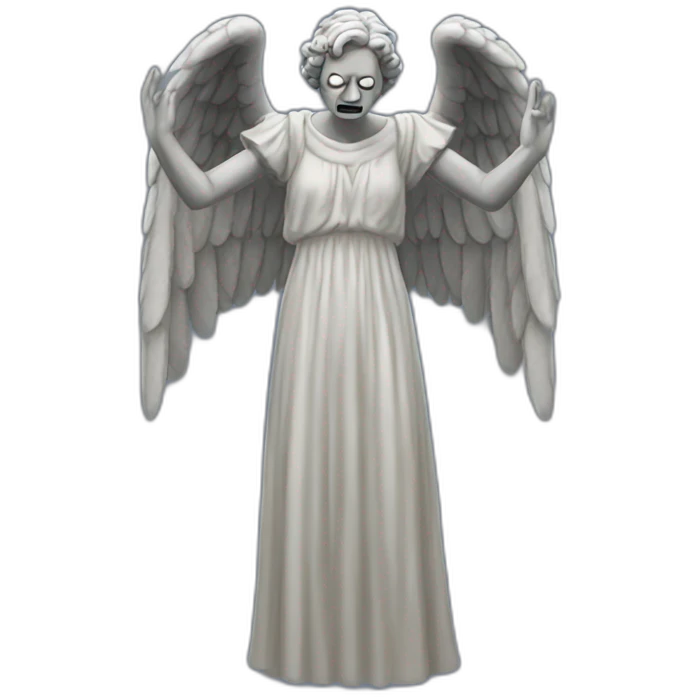 Angry weeping angel full body emoji