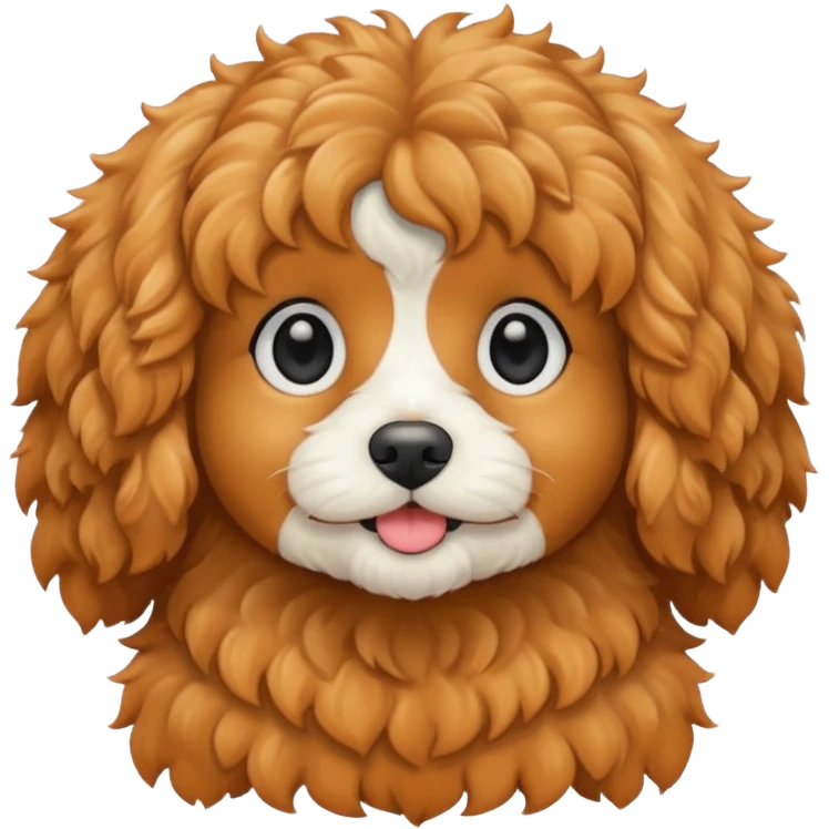 Cavapoo  apricot no white emoji