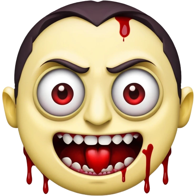 A scary minion vampire with blood emoji