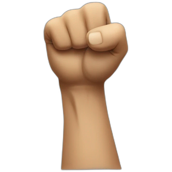 someone who raises their fist while dancing emoji