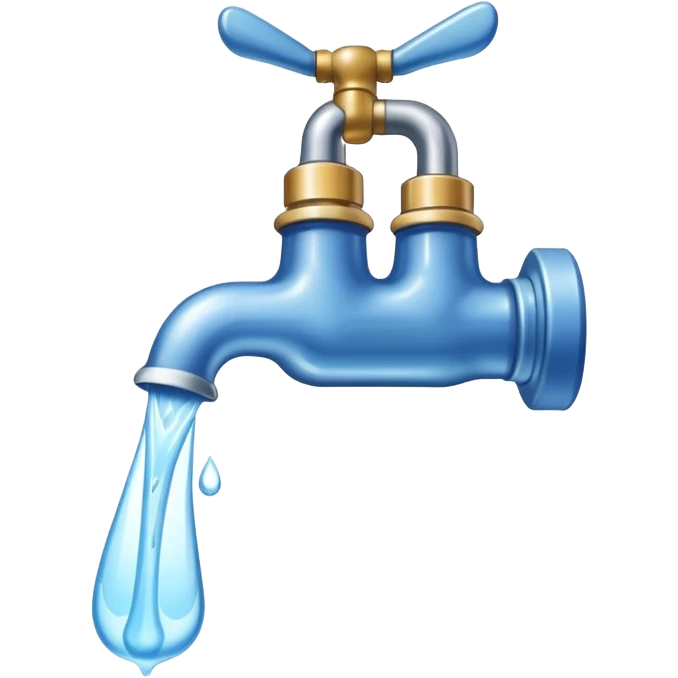 water flows from the tap emoji