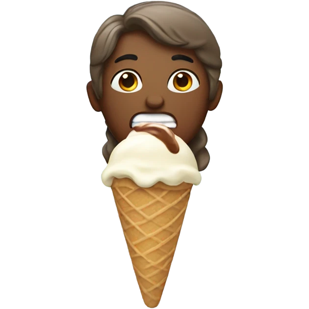 Ice spice eating ice cream emoji