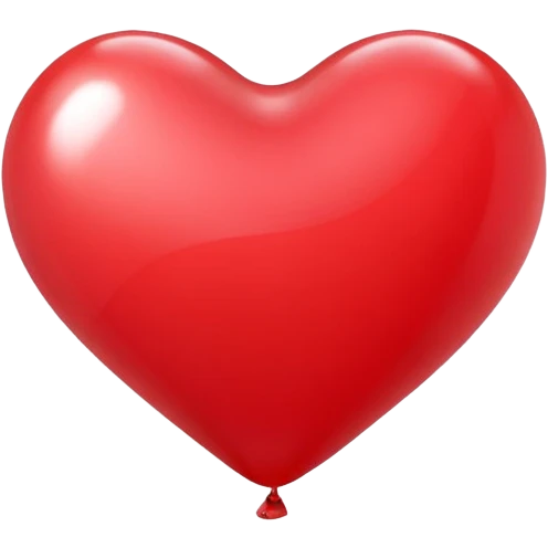 Romantic Valentines heart balloon emoji