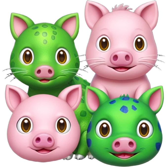 Furry cat pig lizard  emoji