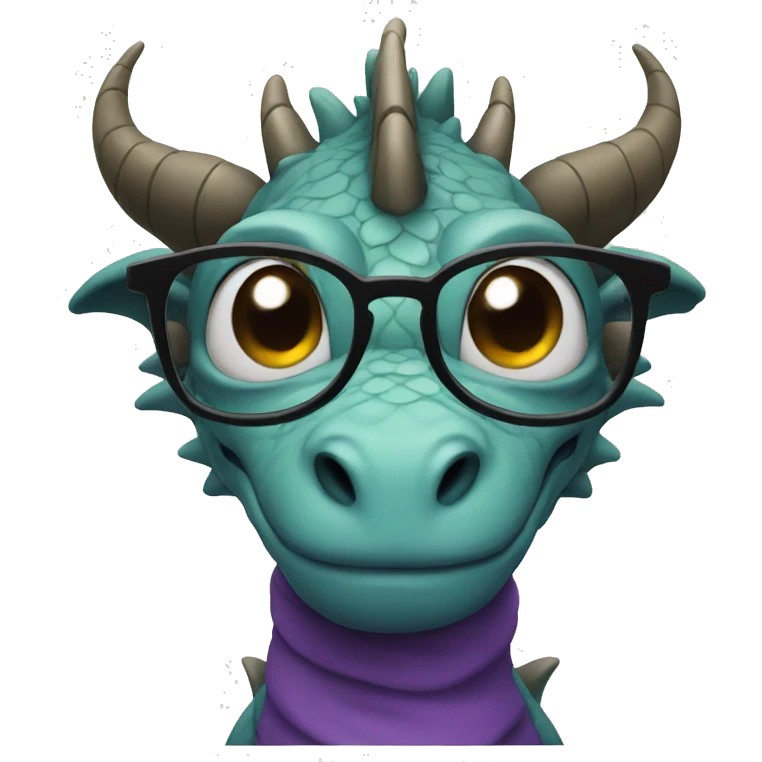 dragon with glasses  emoji