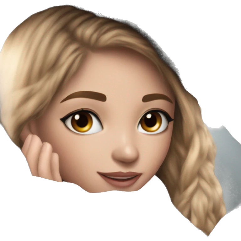 happy girl with brown eyes emoji