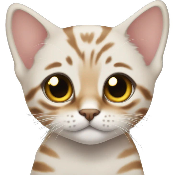 Bengal kitten with white hair  emoji
